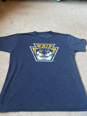 Erie Otters Hockey Graphic Tee - Navy Blue adult large
